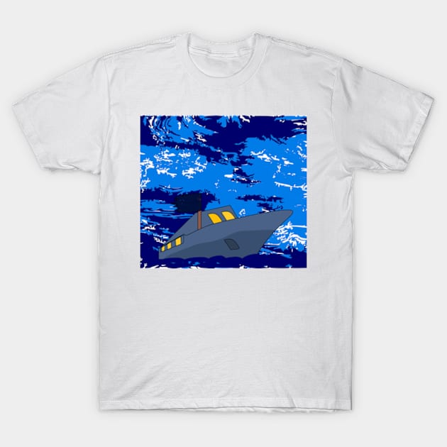 Ocean: A Battle Against Nature's Wrath T-Shirt by Web Hils